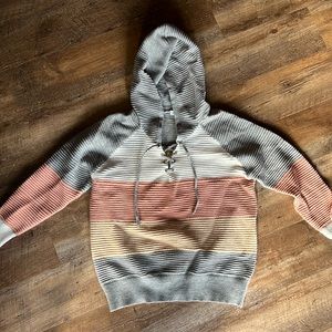 Size medium striped hoodie